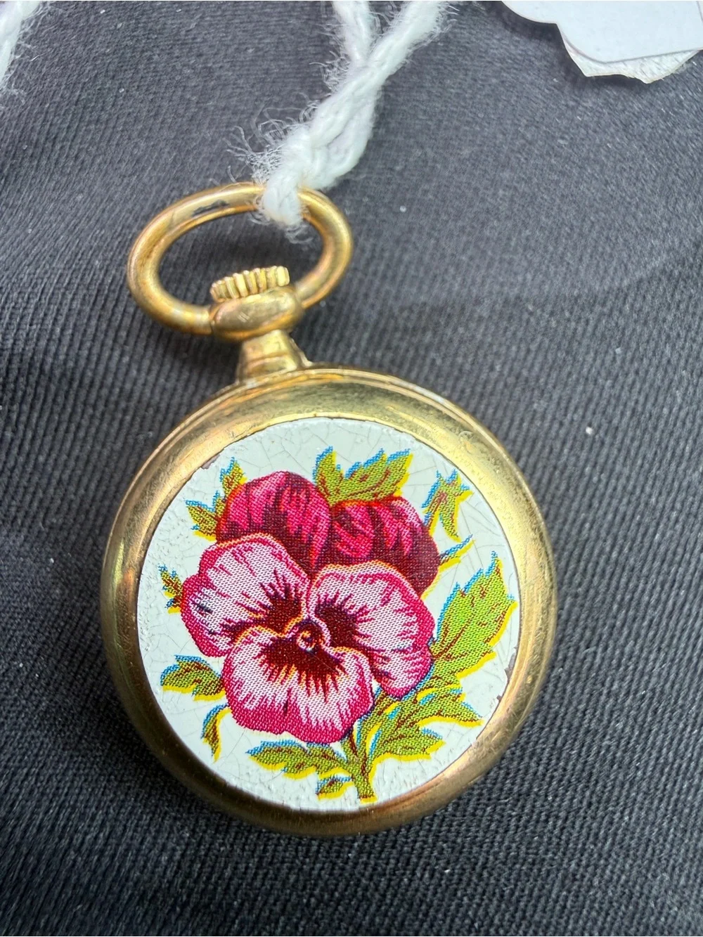 Royal Gold Pocket Watch - White Dial 1” pre owned